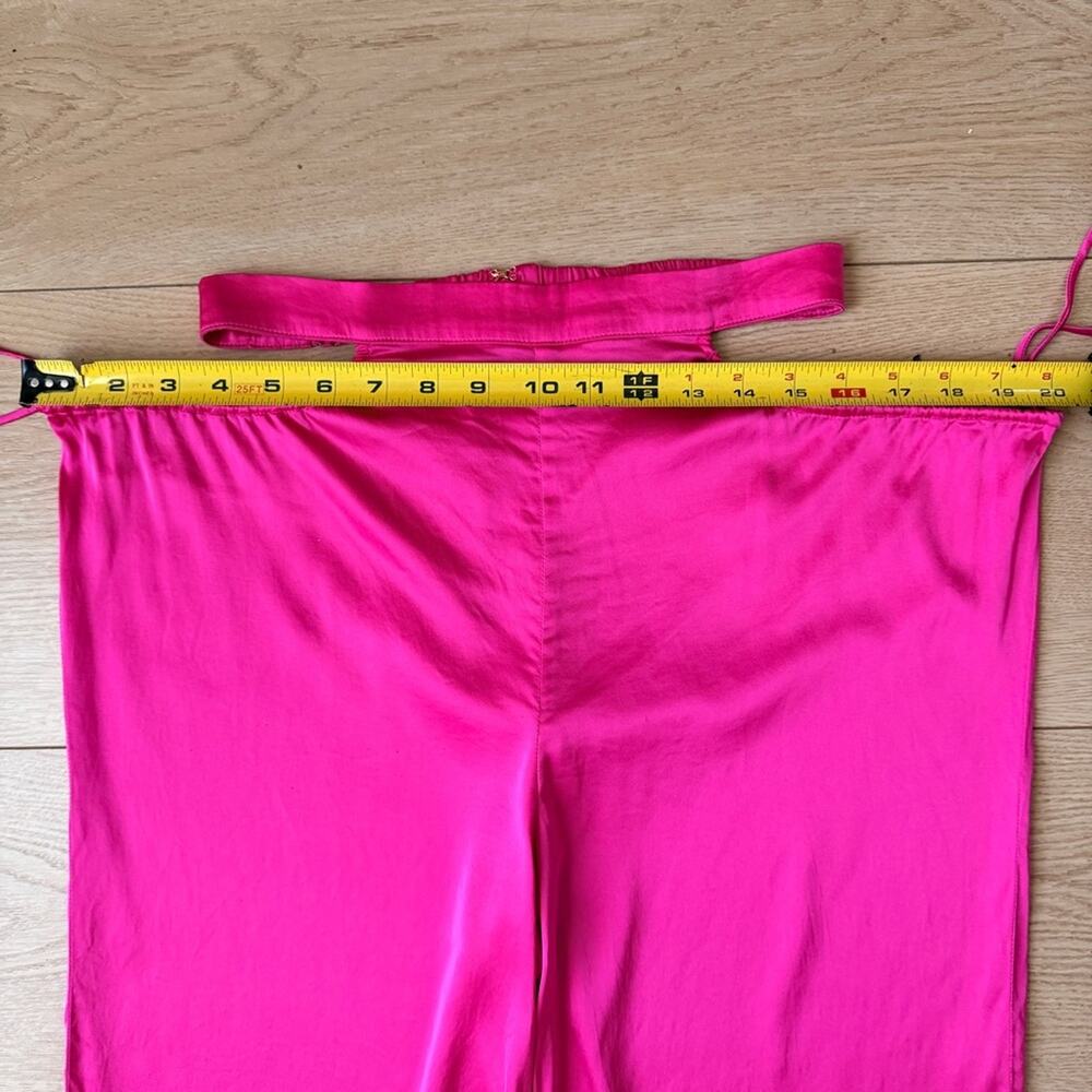 Camila Coelho hot pink satin hip cutout Wide-Leg Pants size small - Picture 11 of 16